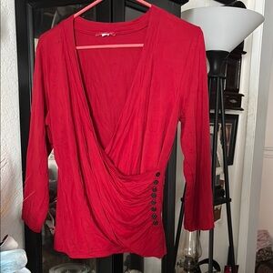 Elegant Red Women's Top